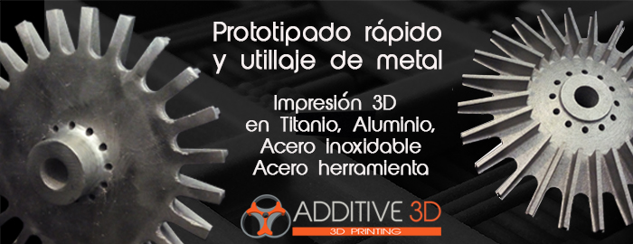 Impresin 3D por sinterizado de polvo Metal - Fabricacin aditiva utillaje en Acero Inoxidable 316L, herramienta, Aluminio, Titanio - Prototipos rpidos metlicos: prototipo en 3D o utillaje funcional para la industria  imprimir  fichero en 3D Barcelona